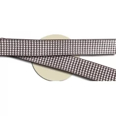 Lacets pied de poule café & blanc pour vos chaussures 2
