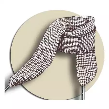 Lacets pied de poule café & blanc pour vos chaussures Lacets pied de poule café & blanc pour vos chaussures