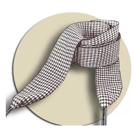 Lacets originaux pied de poule beige marron en vente en…