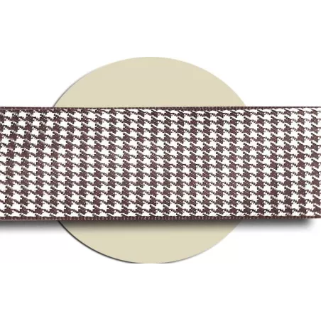 Lacets originaux pied de poule beige marron en vente en…