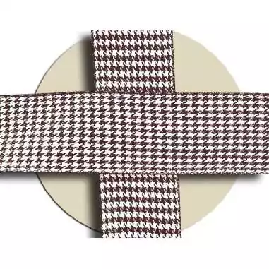 Lacets pied de poule café & blanc pour vos chaussures