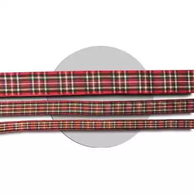 Lacets carreaux tartan rouges : 3  largeurs pour vos chaussures