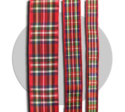 1 paire x lacets carreaux écossais rouges : 3 largeurs