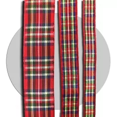 Lacets carreaux tartan rouges : 3  largeurs pour vos chaussures 2