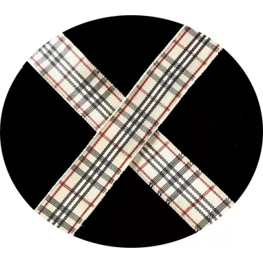 1 paire x lacets carreaux écossais beiges : 3 largeurs