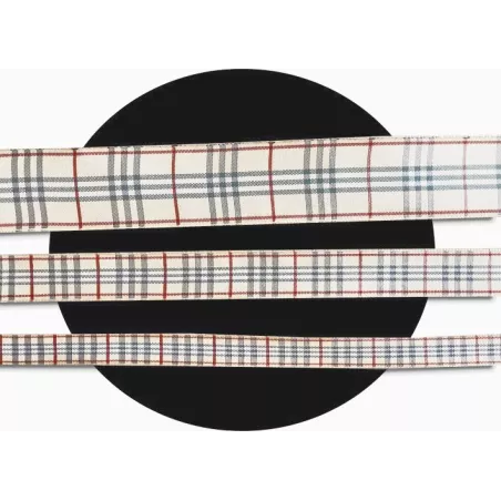 1 paire x lacets carreaux écossais beiges : 3 largeurs