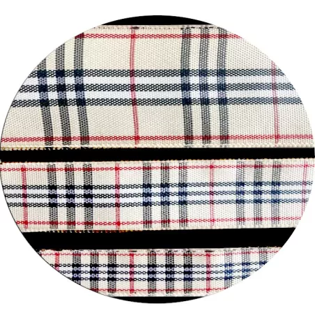 1 paire x lacets carreaux écossais beiges : 3 largeurs