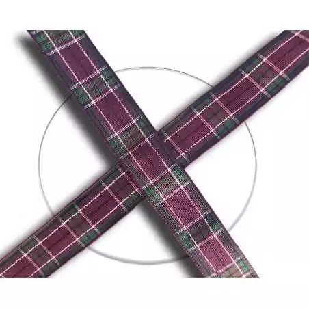 Lacets carreaux écossais bordeaux pour vos chaussures