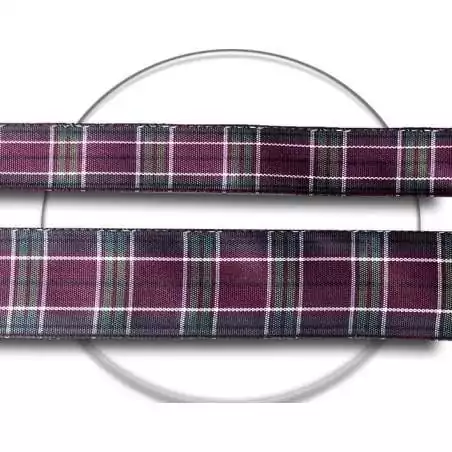Lacets carreaux écossais bordeaux pour vos chaussures