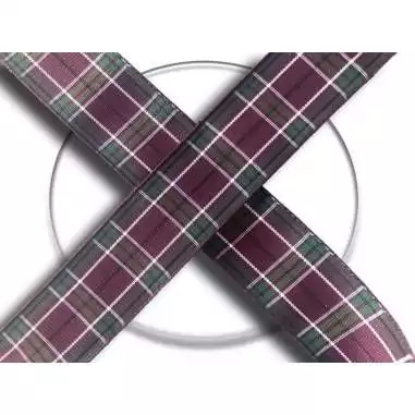 Lacets carreaux écossais bordeaux pour vos chaussures