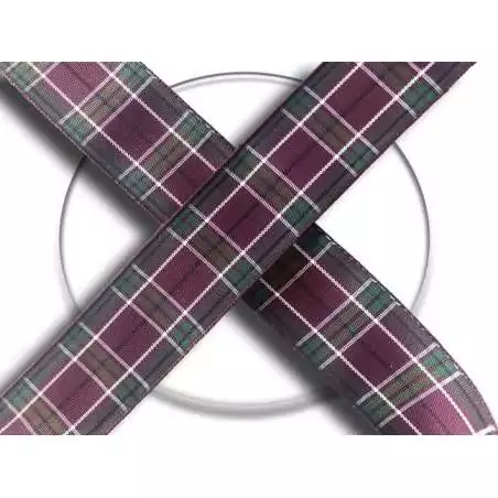 Lacets carreaux écossais bordeaux pour vos chaussures