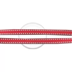 Lacets rouges surpiqués de blanc pour vos chaussures 2