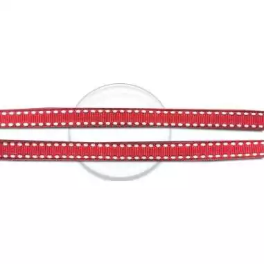 Lacets rouges surpiqués de blanc pour vos chaussures