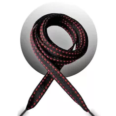 Lacets noirs blancs à surpiqures fantaisie en vente en…