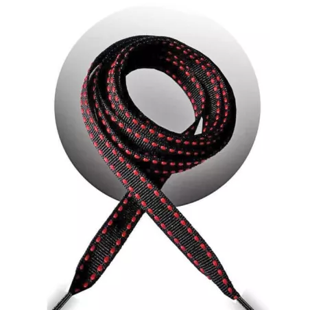 Lacets noirs blancs à surpiqures fantaisie en vente en…