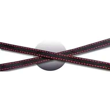 Lacets noirs surpiqués en rouge pour vos chaussures