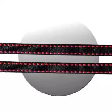 Lacets noirs surpiqués en rouge pour vos chaussures