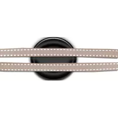 Lacets beiges blancs à surpiqures fantaisie en vente en… 2