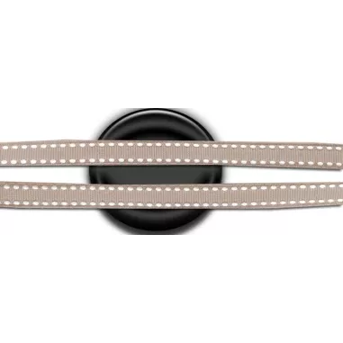 Lacets beiges blancs à surpiqures fantaisie en vente en…