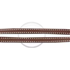 Lacets marrons blancs à surpiqures fantaisie en vente en… 2