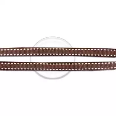 Lacets marron surpiqués de blanc pour vos chaussures