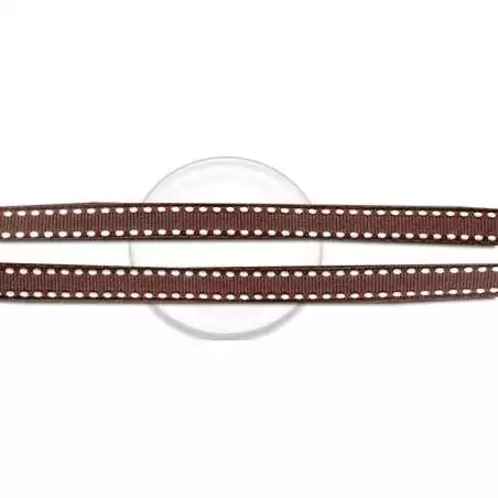 Lacets marron surpiqués de blanc pour vos chaussures Lacets marron surpiqués de blanc pour vos chaussures