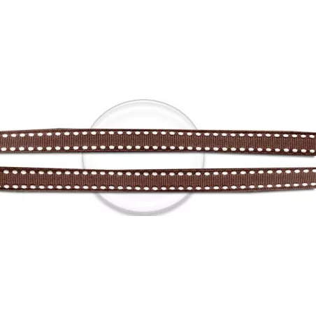 Lacets marrons blancs à surpiqures fantaisie en vente en…