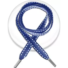 Lacets bleus blancs à surpiqures fantaisie en vente en…