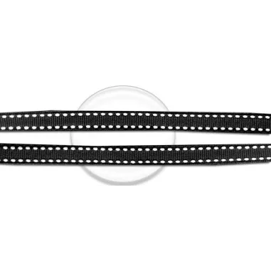 Lacets noirs blancs à surpiqures fantaisie en vente en…