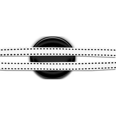 Lacets blancs surpiqués de noir pour vos chaussures