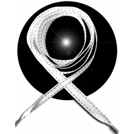 Lacets&nbsp;blancs&nbsp;surpiqûres argentées ou dorées pour vos…