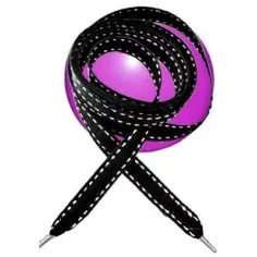 Lacets noirs surpiqûres argentées ou dorées pour vos…