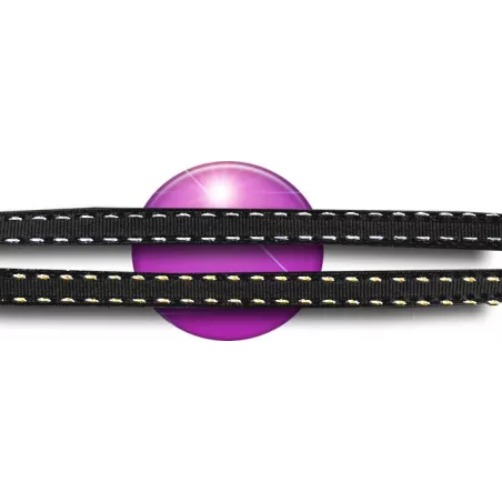 Lacets noirs surpiqûres argentées ou dorées pour vos…