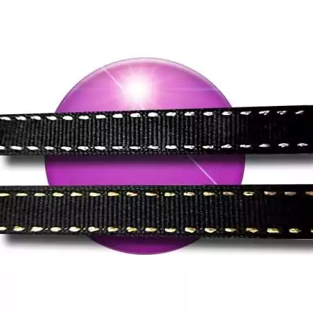 Lacets noirs surpiqûres argentées ou dorées pour vos chaussures Lacets noirs surpiqûres argentées ou dorées pour vos chaussures