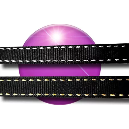 Lacets noirs surpiqûres argentées ou dorées pour vos…