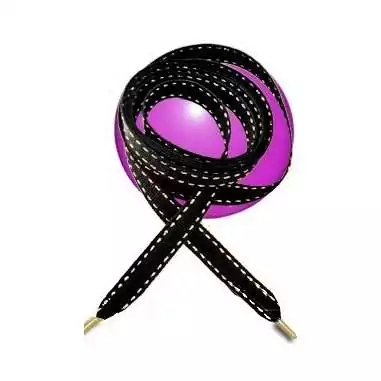 Lacets noirs surpiqûres argentées ou dorées pour vos chaussures