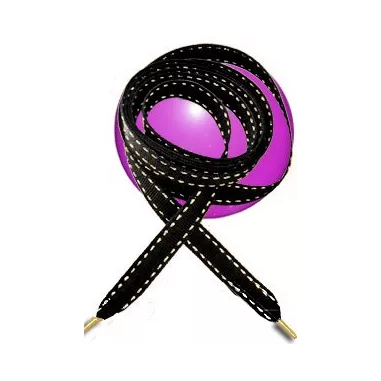 Lacets noirs surpiqûres argentées ou dorées pour vos…