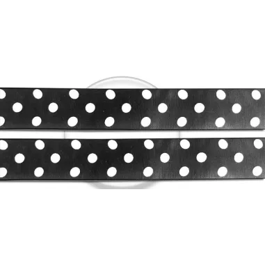 Lacets organdi noir à pois blancs pour vos chaussures
