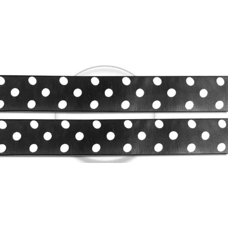 Lacets organdi noir à pois blancs pour vos chaussures