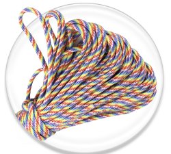 1 paire x lacets paracorde ronds multicolores