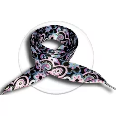 Lacets larges satin cachemire pour vos chaussures