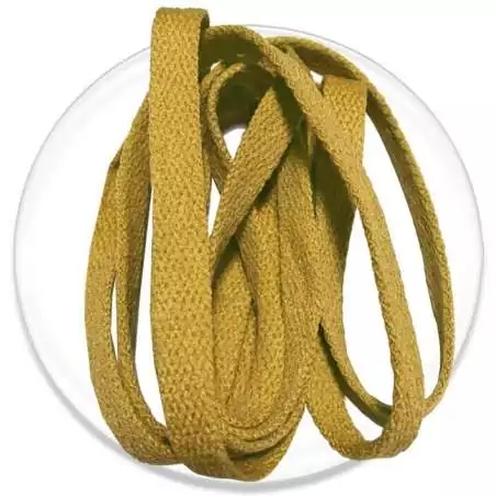 Lacets plats moutarde foncé pour vos chaussures Lacets plats moutarde foncé pour vos chaussures