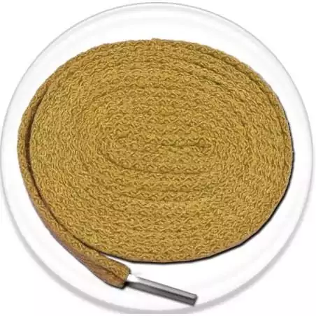 Lacets plats moutarde foncé pour vos chaussures Lacets plats moutarde foncé pour vos chaussures