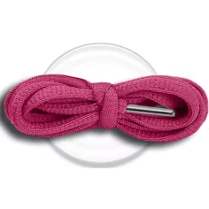 Lacets de chaussures roses framboise en couleur ronds…