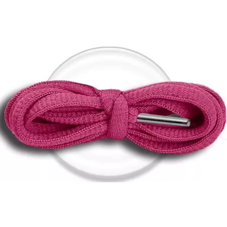 Lacets de chaussures roses framboise en couleur ronds…