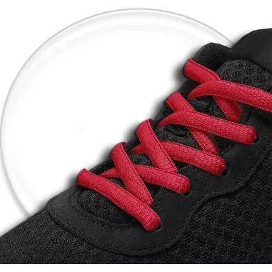 Lacets de chaussures rouges, ronds en couleur et fantaisie…