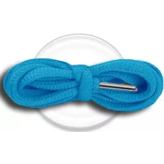 Lacets de chaussures bleus lagon, ronds en couleur et…