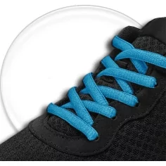 Lacets ronds en bleu lagon pour vos chaussures 2