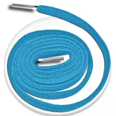 Lacets ronds en bleu lagon pour vos chaussures