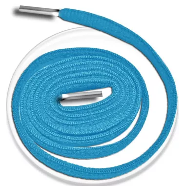 Lacets de chaussures bleus lagon, ronds en couleur et…